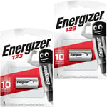 2 ENERGIZER LITHIUM CR123A 123 CR17345 Photo Batteries