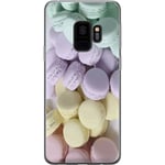 Samsung Galaxy S9 Transparent Mobilskal Macarons