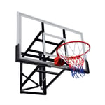 YFFSS Basketball Wall-Mount Boards,Height-Adjustable Tempered Glass Basketball Hoop,Lifting Range 70cm,Double Spring,Reinforced Steel Ring Basket,for Home or Stadium Use