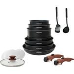 Arthur Martin AM1502 Batterie de cuisine 15 pieces - poign�e amovible effet b...