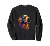 Golden Retriever Pop Art I Splash Art Golden Retriever Sweatshirt