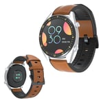 Huawei Watch GT aito nahkainen silikoninen ranneke - Ruskea