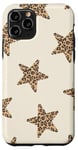 Coque pour iPhone 11 Pro Étoiles léopard sur beige neutre