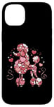 iPhone 14 Plus Love Heart Pattern Valentines Day Poodle Love Case