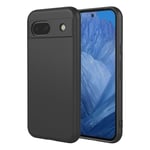 TAUYN Coque pour Google Pixel 8a, Très Mince Doux Liquide Silicone Housse, TPU Silicone Antichoc Protection Etui, Noir