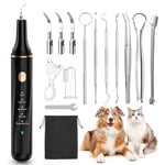 Petbank Dog Plaque Remover for Teeth with LED Light - Dog Tooth Cleaning Kit 12 Pack, USB Charge Electric Dog Teeth Cleaning Tools 5 Cleaning Mode with Dental Tools Scaler Scraper, Finger Toothbrush