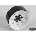 [FR] Rc4Wd 6 Lug Wagon 1.9 Steel Stamped Beadlock Wheels (White) - RC4ZW0128