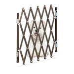 Relaxdays Barrière de sécurité Extensible Jusqu’à 96 cm, Chiens, 48,5-60 cm de Haut, Bambou, escaliers & Porte, Marron