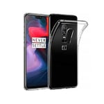 OnePlus 6 Stöttåligt Genomskinligt Skal Simple Transparent