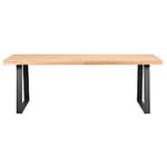 Rowico Brooklyn matbord u-ben ek/metall svart 220x95 cm