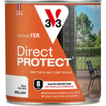 V33 - Peinture fer extérieur Direct Protect® Noir ral 9005 Brillant 0,5L - Noir ral 9005