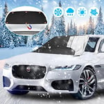 LEWONPO Couverture Pare-Brise Voiture, Bâche Pare Brise Protection Magnétique Couverture Repliable, Universelle Films de Protection antigel pour Voiture Anti Givre, Neige, Glace & Soleil, 210x120 cm