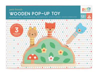 Petit Collage 0810073342989 Animals Petit Friends Wooden Pop-Up, Natural Wood