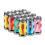 The Artisan Drinks Company Full Range Mixed Case - 200mlx12 Cans - Tonic Water for Gin & Ginger Beer - Natural Ingredients - Tonic Water Cans, Ginger Beer & Soda Water for Gin Rum & Tequila Mixer