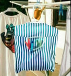 1x Fabric Clothes Peg Bag with Hanger Laundry Washing Hanging Storage Basket