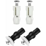 4 Pcs Abattant WC Fixations Charnières, Vis D'expansion pour Couvercle de Toilette Fixation Abattant WC Vis pour Lunette Toilette Ensemble, Pièces de