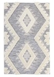 Mint Rugs Handira Tapis d'intérieur et d'extérieur Vintage Crème Gris 77 x 150 cm