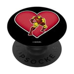 Marvel Avengers Valentine's Iron Man Heart Portrait PopSockets PopGrip Adhésif