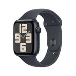 Apple Watch SE (2ᵉ génération) 44 mm GPS Montre connectée avec Boîtier en Aluminium Minuit et Bracelet Sport Minuit (S/M). Suivi activité et Sommeil, détection Accidents, Suivi fréquence Cardiaque