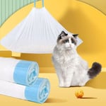 45x50cm Cat Litter Box Liner Drawstring Pet Waste Thick Toilet Trash Tote 4 Roll