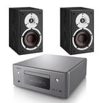 Denon Ceol RCD-N11 - Dali Spektor 2 Bookshelf Speakers - Grey / Black