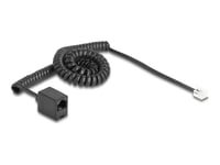 Delock - Telefonkabel - Rj-11 (Hane) Till Rj-45 (Hona) - 3 M - Lindad - Svart