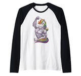 Unicorn Power for a Unicorn lover athlete bodybuilder Raglan Baseball Tee