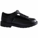 Kickers Childrens Unisex Lachly Bow Kids Black Shoes Leather (archived) - Size UK 6 Infant