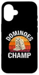 iPhone 16 Dominoes Funny Board Game Lover Lucky Domino Player Vintage Case