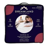 Dreamland Double Size Snowed In Organic Cotton Warming Mattress Protector (Intelliheat Plus Fast Heat, Machine Washable, 190 x 137 cm, 6 Temperature and Auto Timer, 2 Detachable Controls)