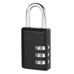 Master Lock 647EURD Cadenas à Combinaison avec Corp en Zinc, Noir, 7,4 x 3 x 1,2 cm