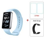 Honor-Bracelet Connecté Band 9,Avec Écran Hyperboloïde Amoled 1.57,Capteur D'activité Physique Avec Suivi Du Rythme Cardiaque Et Du Taux D'oxygène Dans Le Sang,Étanche,5 Iko - Type Blue Add Black