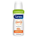 Déodorant Spray Zéro 0% Peaux Sensibles Compressé Sanex - Le Spray De 100ml