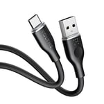 VOLTME Câble USB vers USB-C 2.0 1,0m Noir, Câble Charge Rapide Chargeur PD 3A Samsung ultra Doux et Flexible, charger téléphone à la maison ou bureau pour MacBook/iPad/Galaxy/Pixel/Switch/Huawei