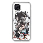 Cokitec Coque pour Samsung Galaxy A12 Manga Demon Slayer Blanc Multicolore