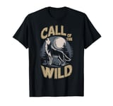 Call of the Wild Howling Wolf Under Full Moon T-Shirt