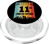 Février 11 Édition Limitée Retro Vintage Anniversaire PopSockets PopGrip pour MagSafe