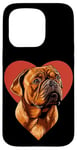 Coque pour iPhone 15 Pro Saint-Valentin Dogue de Bordeaux