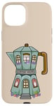 iPhone 15 Plus Creative Cozy Coffee House Cafe, Stovetop Espresso Maker Case