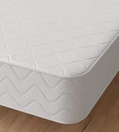 Starlight Beds Single Memory Foam Mattress with springs. 7 Inch Deep Budget Mattress. Soft Mattress. White, 3ft x 6ft3 (90cm x 190cm x 19cm) (1102)