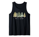 Winter Trees Nature Holiday Christmas Peace on Earth Tank Top