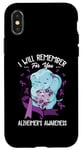 iPhone X/XS I Will Remember You Alzheimer's Awareness Purple Elephant Case