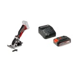 Einhell Mini Scie circulaire 89mm sans fil TE-CS 18/89 Li-Solo Power X-Change (18V, 2500 min-1, 28 mm de profondeur de coupe, 89 mm de diamètre de lame de scie) avec Chargeur et Batterie 2,5Ah