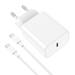 Chargeur Rapide et câble USB C pour iPhone 15, [MFi certifié] Chargeur iPhone Original Apple avec câble USB-C 2M, Type C Chargeur pour Apple iPhone 15 Pro/15 Plus/15 ProMax/iPad Pro/Air