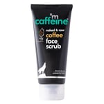 mCaffeine Naked and Raw Coffee Face Scrub - Face Cleanser with Pure Arabica Coffee - Face Wash Reduces Spots - Cappuccino - All Skin Types - 75 g