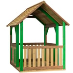 Forest Maison Enfant en Bois fsc Maison de Jeux pour l'extérieur / Jardin en marron & vert Maisonnette / Cabane de Jeu avec Véranda - AXI