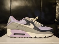 Wmns Nike Air Max 90 By You UK 8 EUR 42.5 White Lilac Grey White DO7431 900