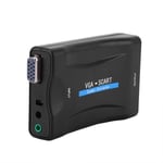 VGA To SCART Video Audio Converter Adapter USB With Remote Control New