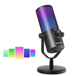 NEEWER Microphone Gaming, Mirco USB avec Effet de Lumière RGB, Branchez&Jouez, pour PC Mac PS4 PS5, Micro à Condensateur Cardioïde pour Twitch Streaming Game Podcasts, Chat en Ligne et Plus, CM24