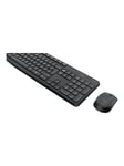 Logitech MK235 - keyboard and mouse set - Belgium - Tastatur & Mus set - Belgisk - Svart